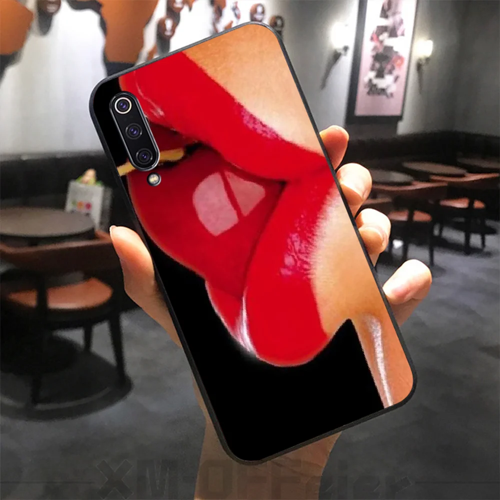 BaweiTE сексуальный красный губы реалистичный стиль черный ТПУ мягкий резиновый