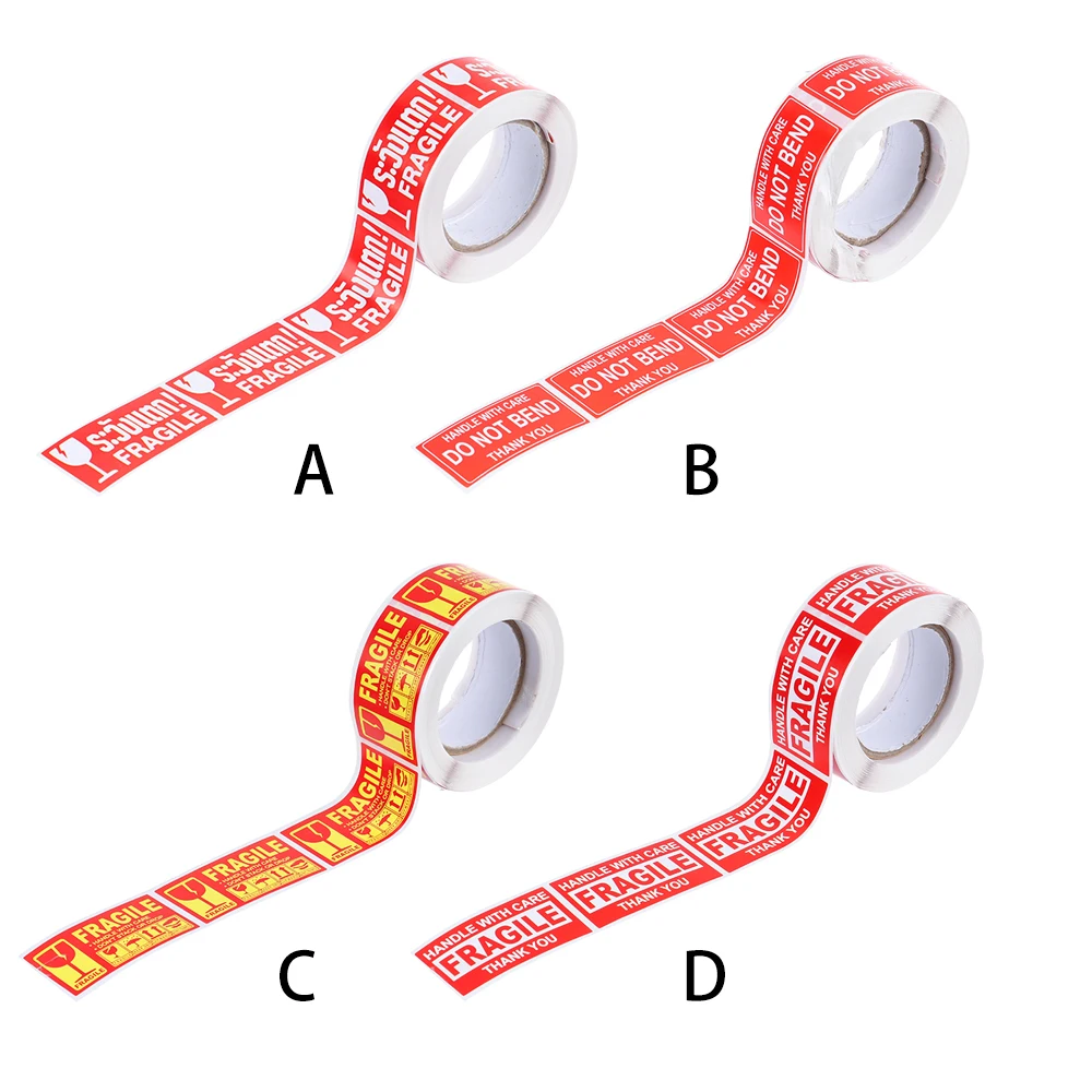 Горячие наклейки с предупреждением: "Хрупкое! Бережно обращаться!" для безопасной доставки товаров. Отметка для упаковки и маркировки.