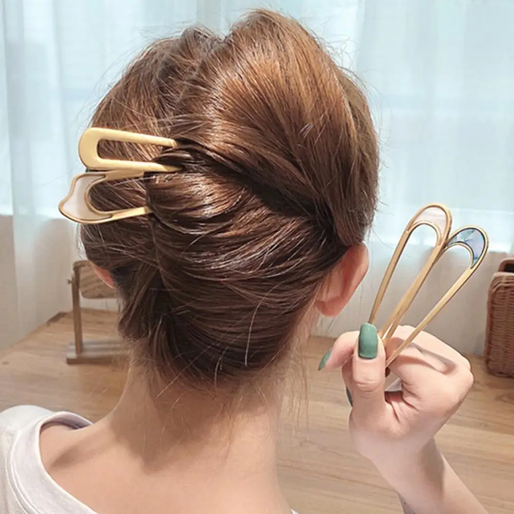 

U Shape Hair Stick Retro Alloy Arc Shape Women Hair Fork Hair Accessories