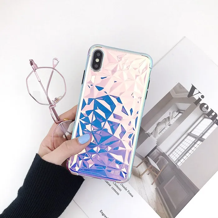 Роскошный Серебряный чехол для телефона с лазерной сеткой Iphone 11 pro max Xs Max мягкий