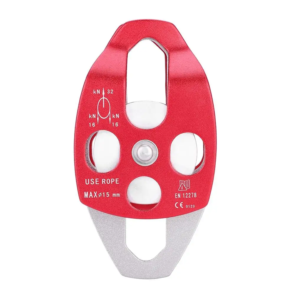 32KN ролик скалолазания сверхмощный веревочный шкив фиксированный микро