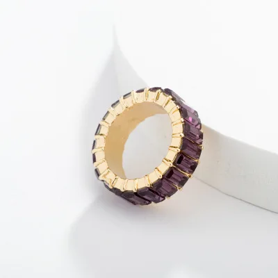 R1244G-Z Beiver Cz обручальное кольцо для женщин 5 цветов Радуга багет многоцветный кубический цирконий Вечность кольцо ювелирные изделия - Цвет основного камня: R1244G-Z