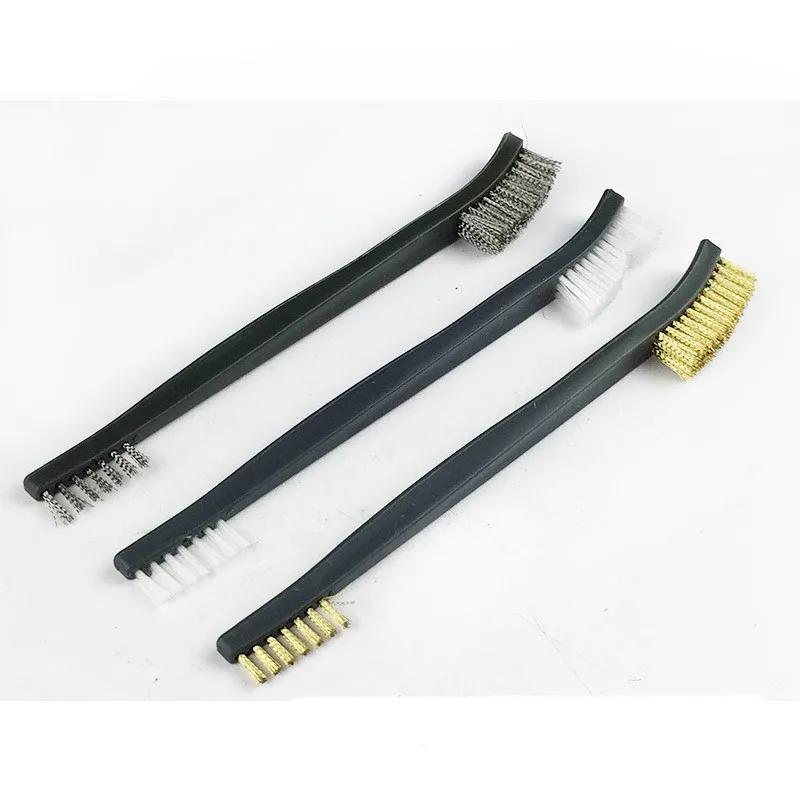 

3 Pcs Double-Ended Stainless Steel Wire Brush Cleaning Polishing Detail Metal Rust Brush Polishing Derusting Cleaning Tools