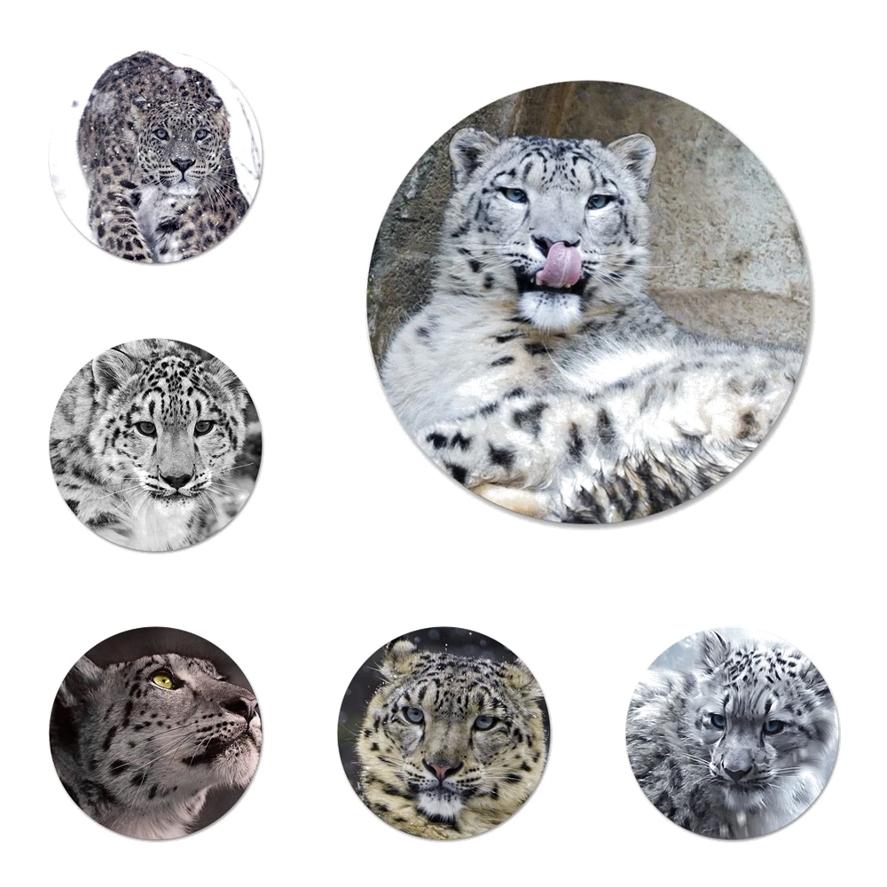 Животное Снежный Леопард значок для одежды рюкзак украшение подарок | Дом и сад