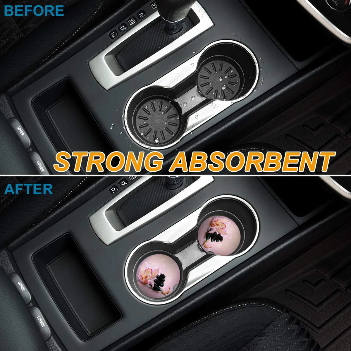 Спа камни цветок маленькие круглые керамические автомобильные подставки набор