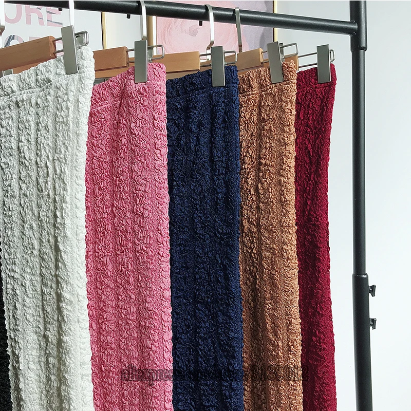 

Faldas Mujer Moda Muslim Knitted High Waist Maxi Pencil Long Skirt Jupe Longue Femme Skirts Womens Clothing Jupe Crayon Femme