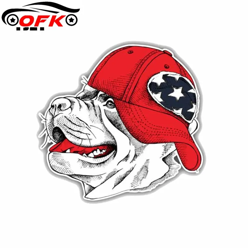 

Staffordshire Bull Terrier Dog Head Cap Car Decoration Bumper Window Sticker 13.2*12.5CM