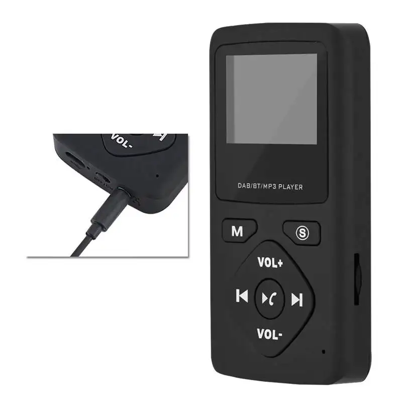 Портативный карманный цифровой мини-радио DAB/DAB + FM Bluetooth-совместимый mp3-плеер с