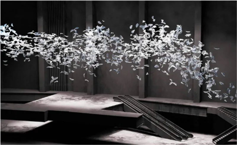 Светодиодный светильник для дома люстра летающих птиц офисный магазин отель