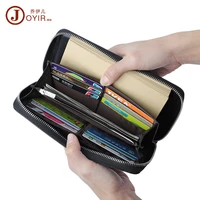 creative new business fashion mens clutch bag rfid wallet multi function loose leaf note book clutch bag