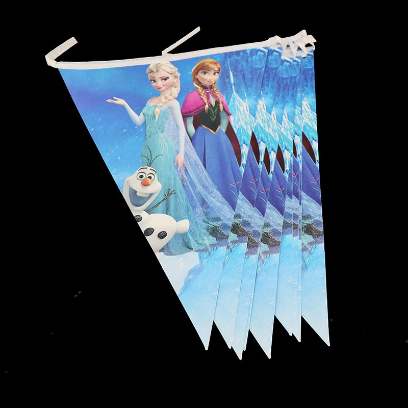 10 шт./лот вечерние баннеры с замороженной тематикой для дня рождения флаги