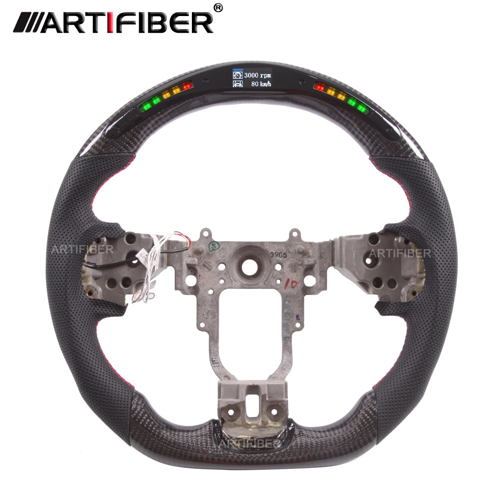 

100% Real Carbon Fiber LED Steering Wheel for Mitsubishi EVO X