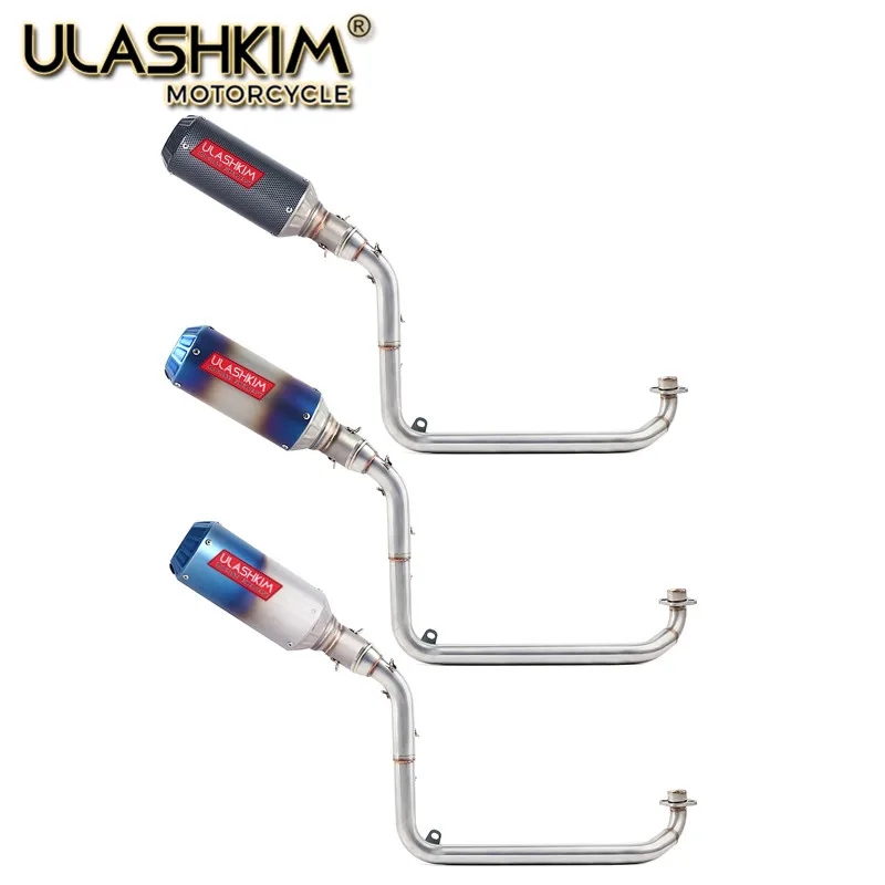 

M3 Motorcycle Full System Exhaust Muffler Middle Connect Pipe Slip On For HONDA GROM MSX 125 MSX125 2012 2013 2014 2015