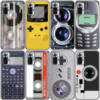 retro vintage camera cassette tape silicone phone case for xiaomi redmi note 11 10 9 8 pro 11t 10t 10s 9s 8t 9 9a 9c 9t cover