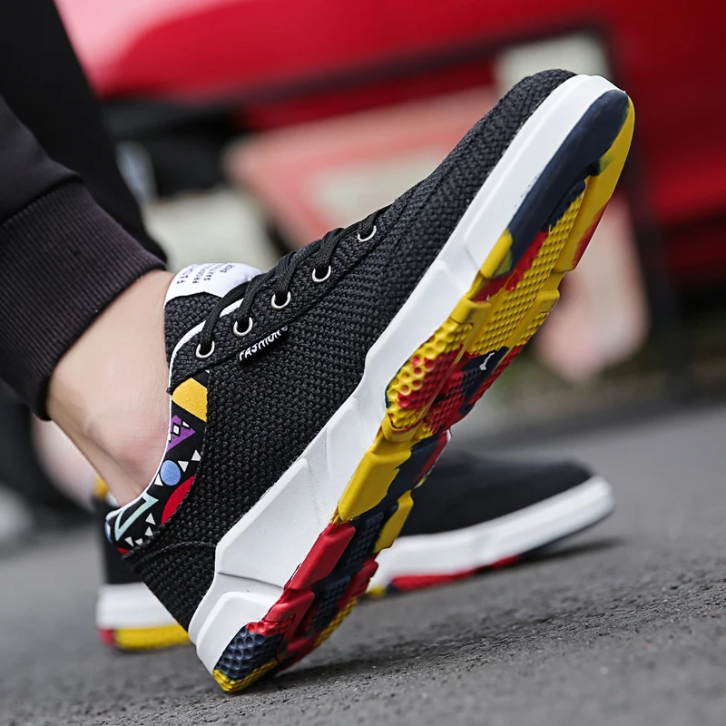 Мужская парусиновая обувь на плоской подошве Классическая вулканизированной