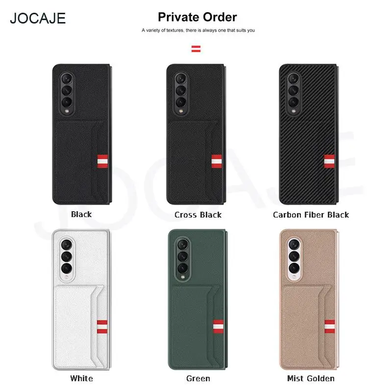 luxury pu leather card slot wallet phone case for samsung galaxy z fold 3 5g anti fall protection cover for galaxy z fold3 capa free global shipping