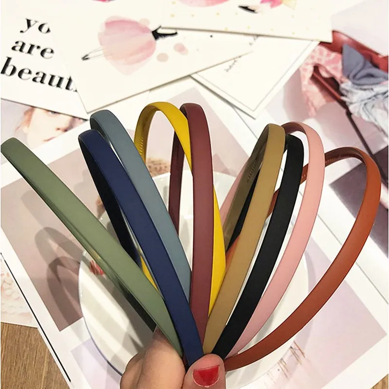 

2021 New Elegant Solid Female Frosted Bezel Headband Turban Hairband For Girls Women Lady Hair Hoop Hair Accessories Headwear