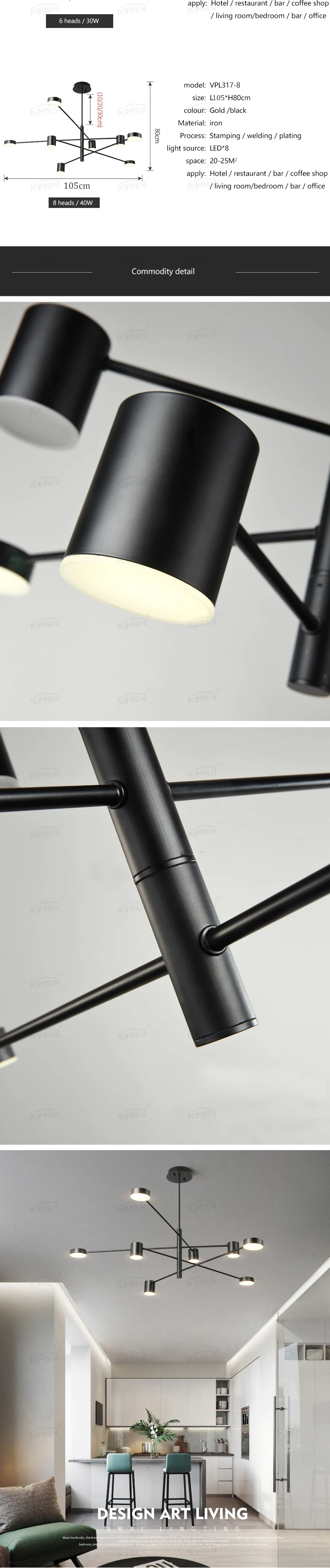 Modern le Chandelier lighting bedroom living room luminaire lights Fixtures dining room lustres aluminum Chandeliers lamp