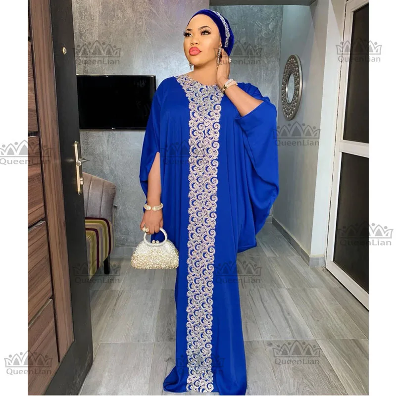 

Женское платье Дашики, большого размера, с длинными рукавами и бриллиантами, африканский дизайн, 2020