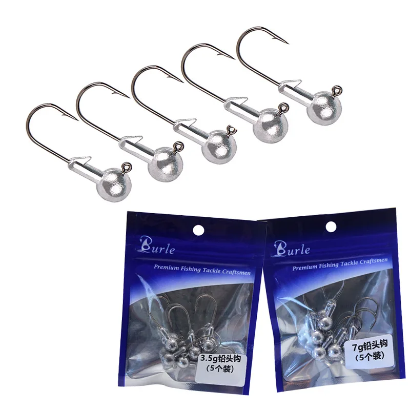 Рыболовный крючок со свинцовой головкой 5 шт./лот 2 5/3. Искусственная кожа/7 г/10 г/14 г