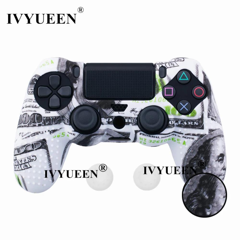US Dollar IVYUEEN для playstation 4 PS4 Pro тонкий силиконовый защитный чехол-накладка для Dualshock PS 4 - Цвет: US Dollar