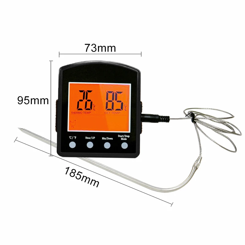 ЖК экран цифровой термометр для приготовления мяса 50 ℃ ~ 300 гриль еды с таймером