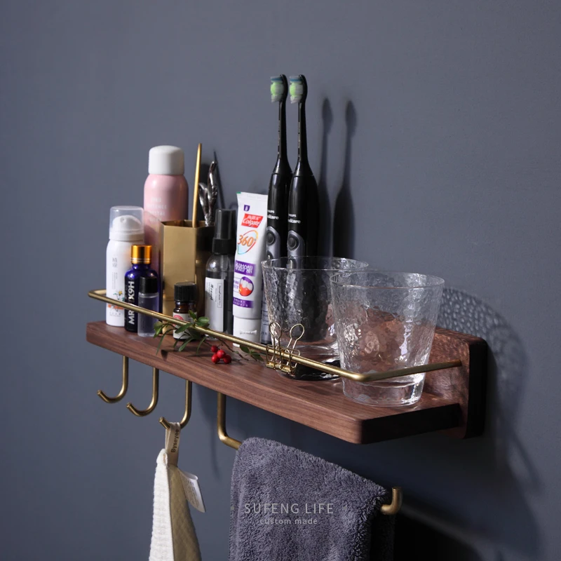 Вешалка для полотенец с крючком настенный держатель чашки зубной щетки латунная