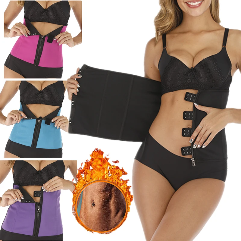 

Women Tummy Sweat Shapewear Waist Trainer Girdle Body Shaper Slimming Belt Shaping Underbust Fat Burning Weight Loss Corset