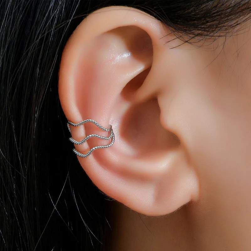 

Fashion Non-Piercing Fake Cartilage Earrings Ear Cuff Ear Clip Earrings For Women No Piercing Jewelry 2021
