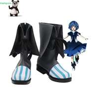 cosplaylove black bullet kohina hiruko black shoes cosplay long boots leather custom hand made for girl boy