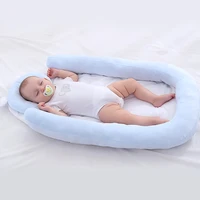 baby nest bed with pillow portable crib travel bed infant toddler cotton cradle cot newborn kids boys girls bed bassinet bumper
