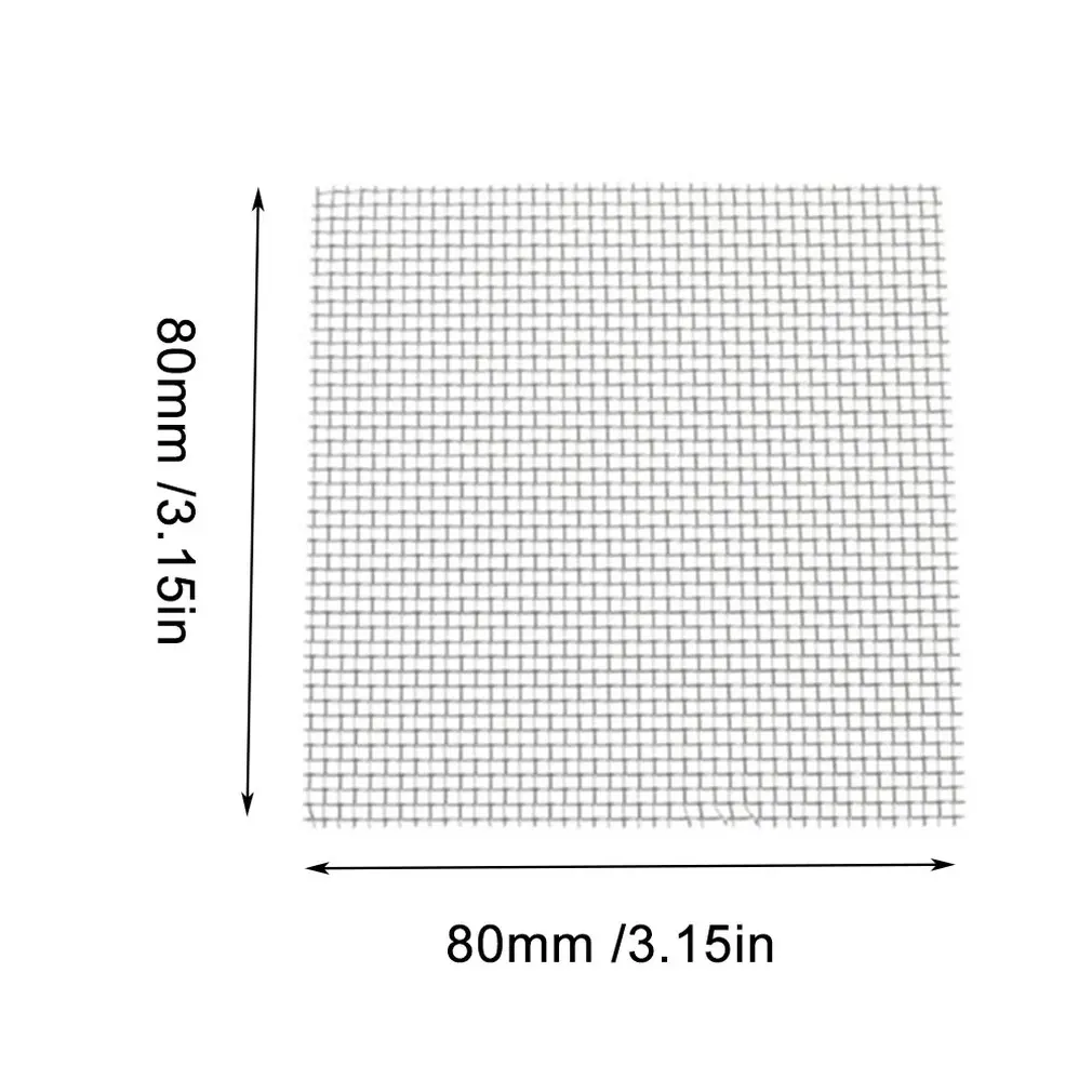 

1pc Stainless Steel Aquarium Grass Mat Mesh Woven Wire Mesh Rodent Proof 8*8cm Metal Mesh Sheet 1mm Hole for Air Ventilation