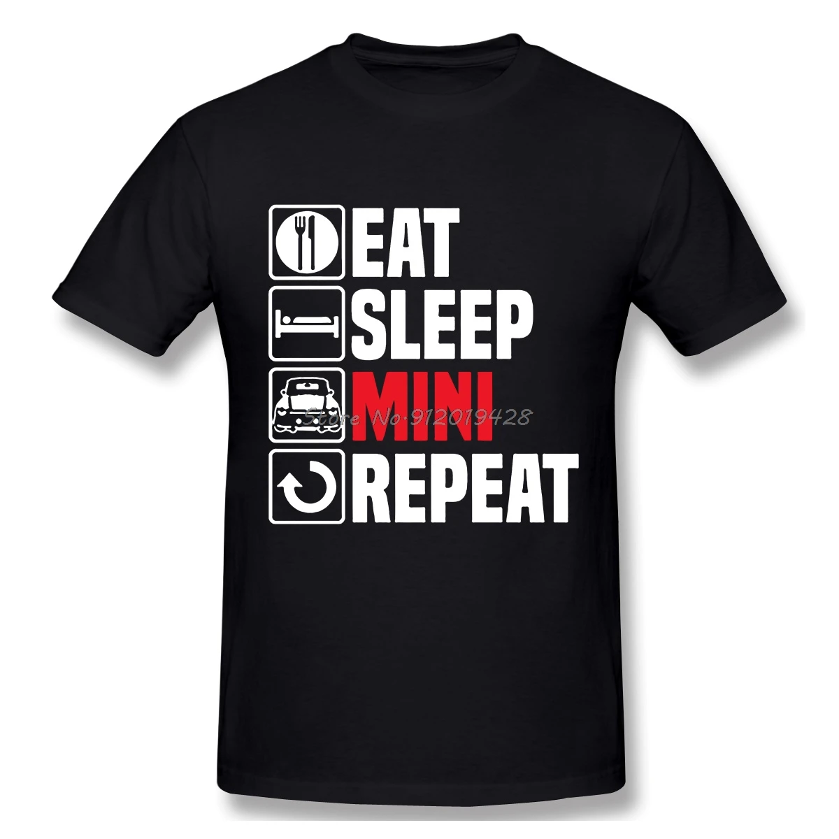 

Eat Sleep Mini Repeat T Shirt Funny Dad Birthday Cooper Car Fathers Day T-Shirt Gift Top Streetwear Harajuku Tee Shirts