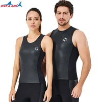 new 2mm neoprene wetsuit vest men women snorkeling suit diving swimsuit jacket sleeveless sunscreen warm wetsuit top beach vests