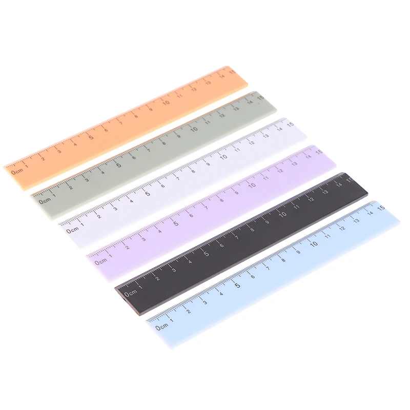 

1 PCS Morandi Color Sweet Kawaii Stationery Drawing Gift Office School Supplies Straight Plastic Ruler
