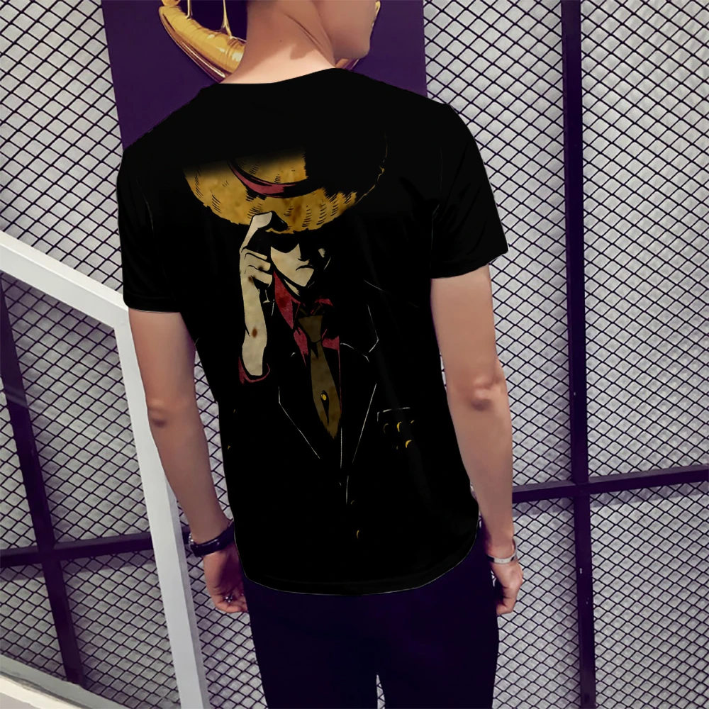 

Summer Fashion New T-shirt Anime Cartoon One Piece 3D Printing Pattern Men's Short Sleeve Cool Casual Clothing