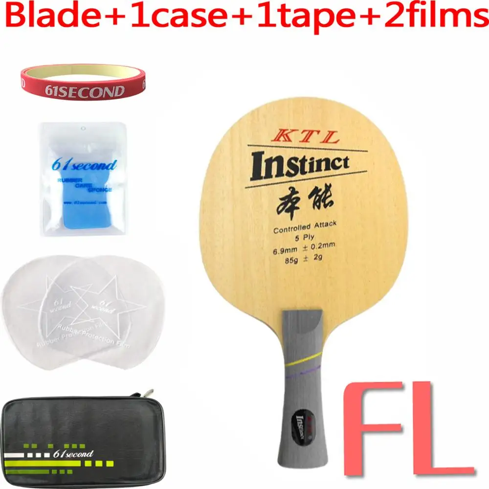 KTL Instinct Shakehand Настольный теннис(пинг-понг) лезвие - Цвет: FL with F 1 case