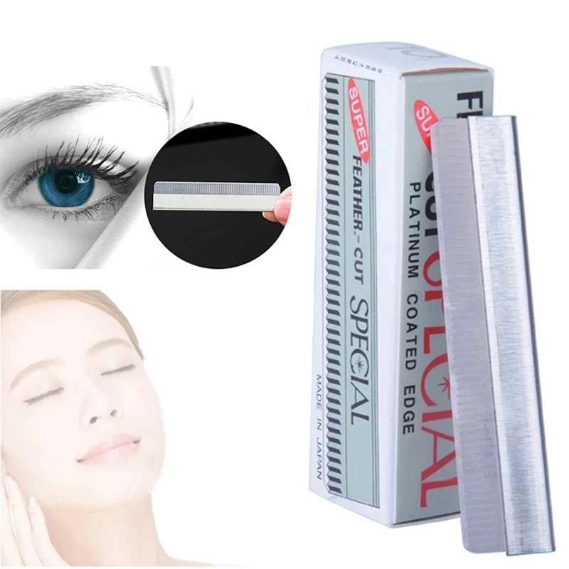 100 шт./лот лезвие для волос из нержавеющей стали нож татуировки бровей Триммер