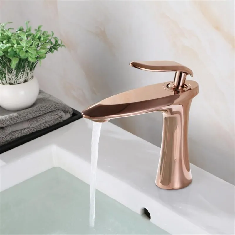Bathroom Basin Faucets Brass Sink Mixer Taps Hot &amp Cold Single Handle Bubble Outlet Free Shipping Gold/Chrome/Rose Gold | Обустройство