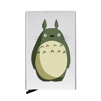 high quality spirited away totoro theme automatic pop up credit card holder cover rfid aluminum pocket wallet