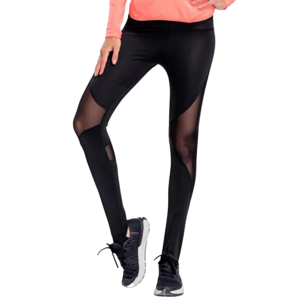 Женские Штаны Для Йоги колготки сетчатые леггинсы в полоску с высокой талией