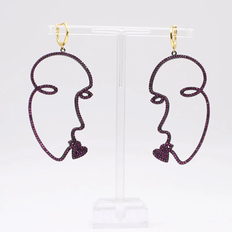 Женские креативные серьги-Поцелуи из сплава 62x34 мм высокого качества