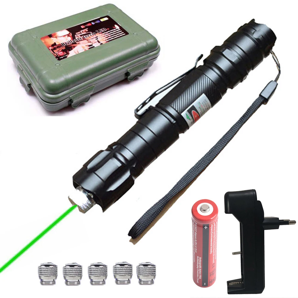 

Powerful Green-Red Laser Pointer Hunting 5mW High-Power Laser Sight Adjustable Focus Burning 8000M Far-Radiation Laser