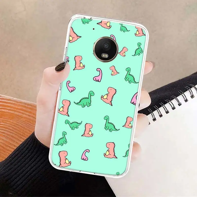 cute dinosaur baby fashion soft cover soft phone case for motorola moto g7 g8 g9 g6 g30 e5 e6 power plus play one macro action free global shipping