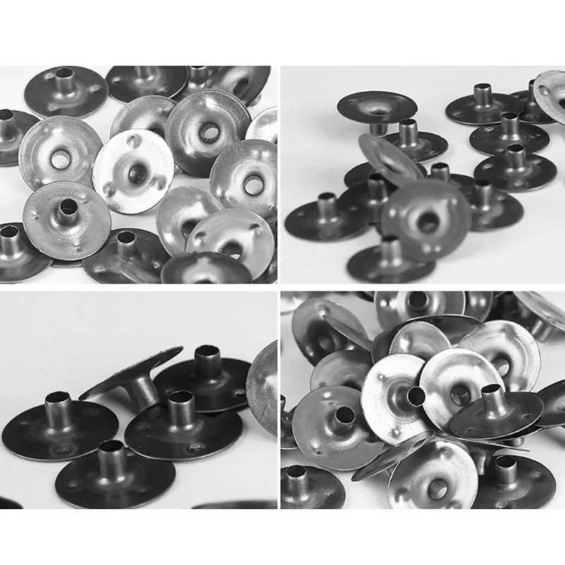 

E8BD 100 Pcs Durable Waxed Candles Making Metal Wick Sustainers Carry Holders Tabs Tool Craft DIY