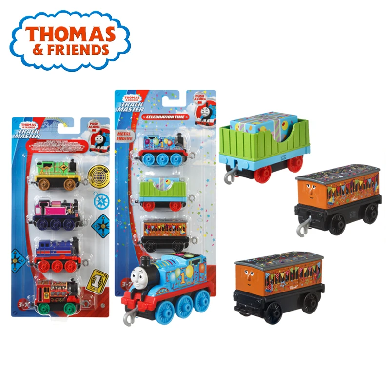 

Thomas & Friends Diecast Train Play Set Collectible Toy 4pcs Pack 1:43 Alloy Brinquedo Mini Train GCK95 Yongbao