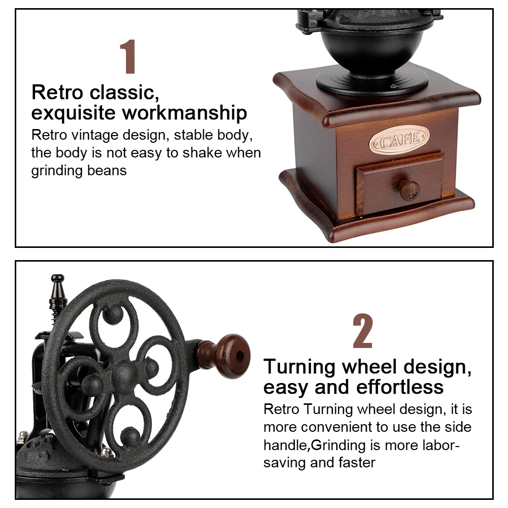 Мини мельница для специй шлифовальный Деревянный Колесо обозрения Ретро