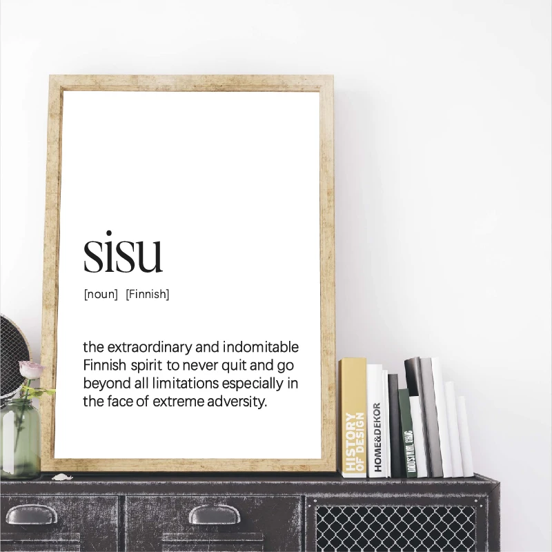 Sisu высокой четкости с принтом цитатой финский подарок Финляндии домашний декор