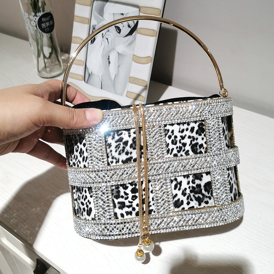 Вечерняя Сумка-клатч с леопардовым принтом новинка 2020 элегантная ручная работа