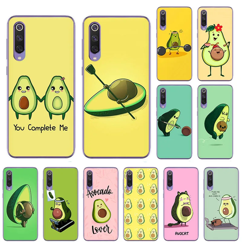 

Cartoon Delicious Avocado Cute Phone Case for Xiaomi Mi 11 10 Note 10 Lite 9 POCO X3 NFC F2 F1 M2 M3 X2 Silicone Soft Back Cover